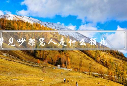 梦见吵架骂人是什么预兆（梦见吵架骂人的意义／梦境的可能解释）