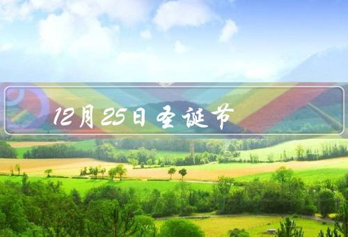12月25日圣诞节，前夜／圣诞礼物／庆祝活动