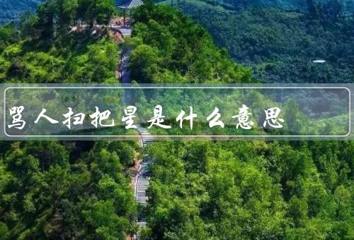 骂人扫把星是什么意思，背景、特征、对待建议