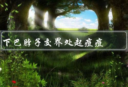 下巴脖子交界处起痘痘