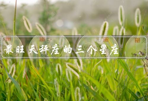 最旺天秤座的三个星座，双子座／狮子座／水瓶座
