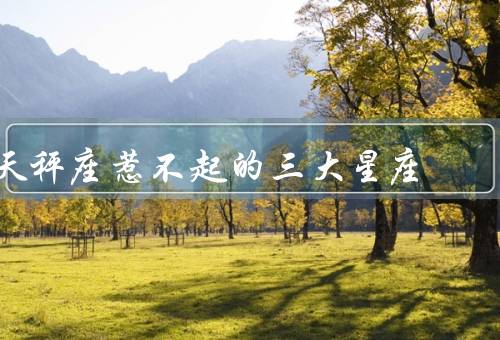 天秤座惹不起的三大星座，巨蟹座／狮子座／天蝎座