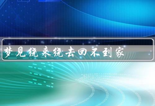 梦见绕来绕去回不到家（迷失的道路／迎面而来的困难／无尽的追逐）