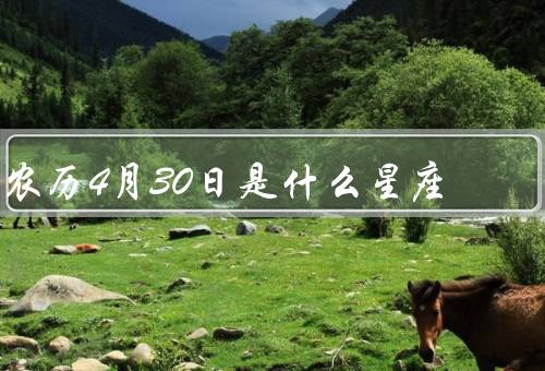 农历4月30日是什么星座（特点／爱情观／职业选择）