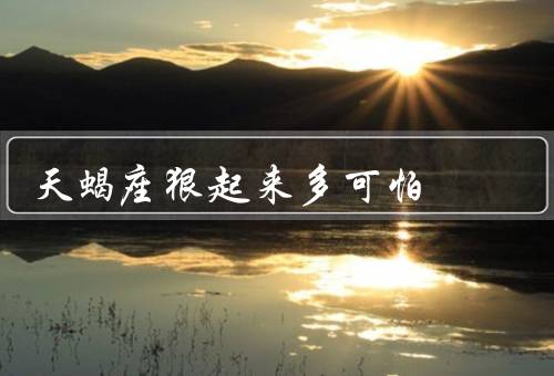 天蝎座狠起来多可怕（报复心、冷酷无情、控制欲）