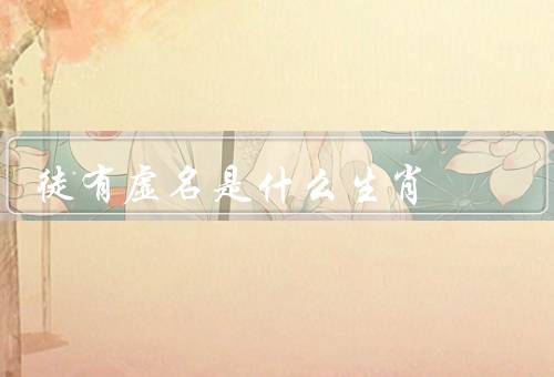 徒有虚名是什么生肖，鼠／牛／虎