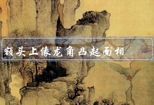 额头上像龙角凸起面相（面相特征／性格特点／事业和财富）