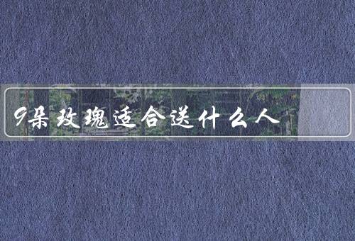 9朵玫瑰适合送什么人（爱人／朋友／家人）