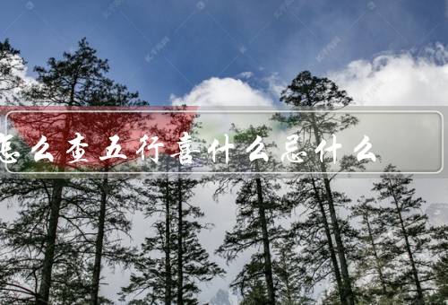怎么查五行喜什么忌什么，查找／喜忌／掌握喜忌应用