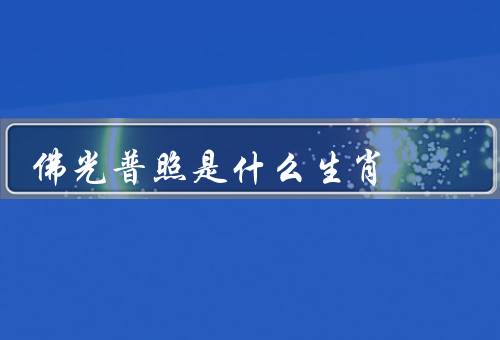 佛光普照是什么生肖，牛／蛇／鼠