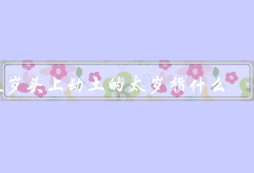 太岁头上动土的太岁指什么，太岁的起源、太岁头上动土的含义