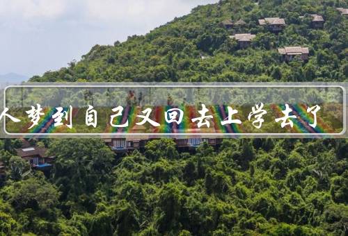 女人梦到自己又回去上学去了，回到学生时代／过去的回忆