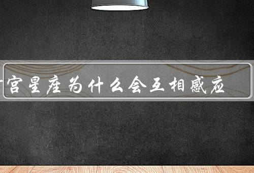 对宫星座为什么会互相感应，太阳宫和月亮宫的感应