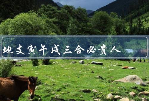 地支寅午戌三合必贵人