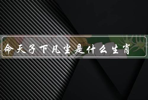 真命天子下凡尘是什么生肖，生肖的特点／意义