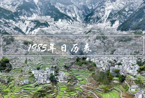1985年日历表，制作、日历功能和意义、应用