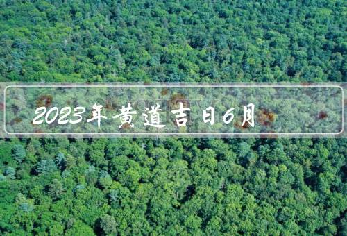 2023年黄道吉日6月（端午节／夏至／父亲节）