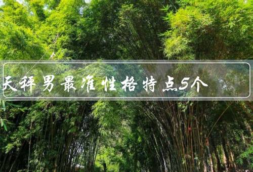 天秤男最准性格特点5个，善于处理人际关系／和谐平衡／美感和品味