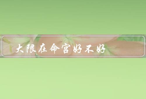 大限在命宫好不好（意义／影响／建议）