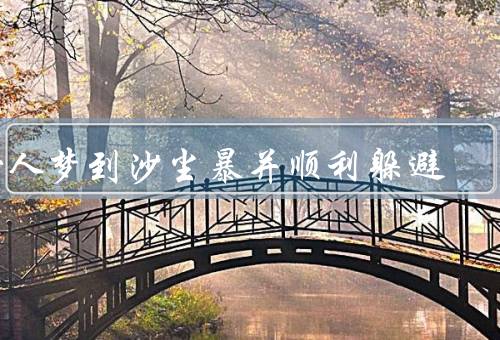 女人梦到沙尘暴并顺利躲避（勇敢面对挑战／聪明应对危机）
