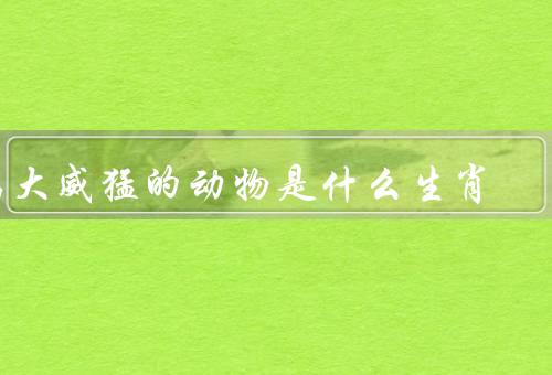 高大威猛的动物是什么生肖（老虎／狮子／大熊猫）