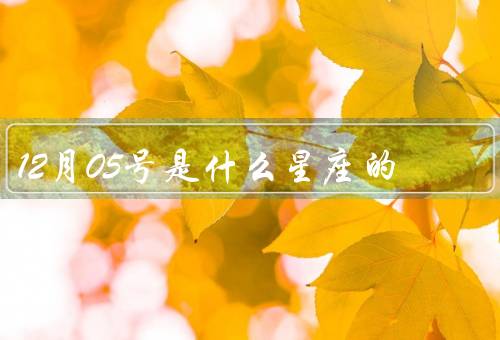 12月05号是什么星座的，个性特点／爱情观／事业前景