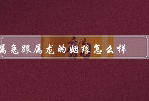 属兔跟属龙的姻缘怎么样，性格特点／姻缘／如何维持姻缘